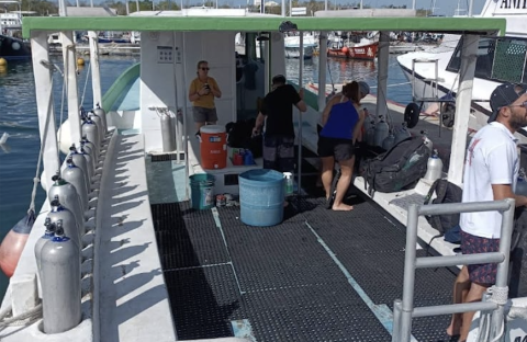 Photo du bateau de plongée pour la plongée à Cozumel